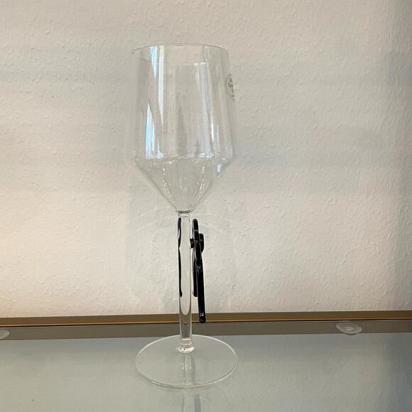 Black Bow Wine Glass Holiday Glam Barware NEW - Picture 4 of 13